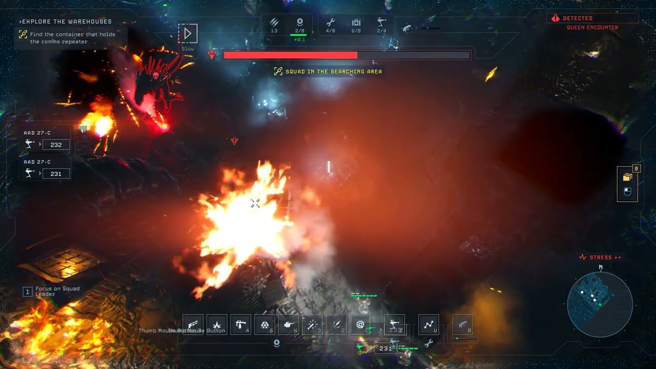 Aliens Dark Descent- M02 Queen Fight (NG+, Max Difficulty, Multiple Sergeants Gameplay)