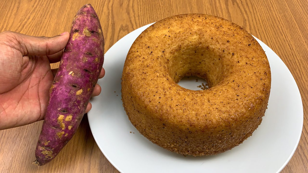 Feito com batata doce CRUA e sem farinha de trigo.