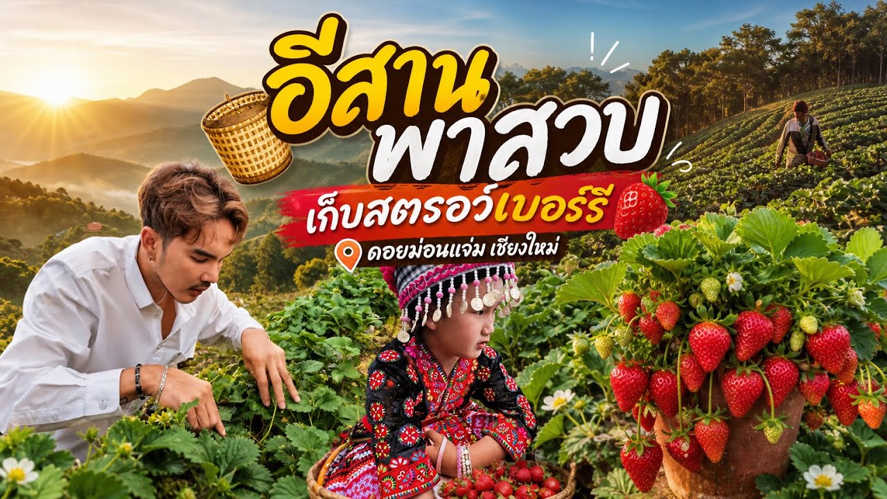 อีสานพาเลาะ Ep57 เก็บสตอเบอรี่ ม่อนแจ่มเชียงใหม่