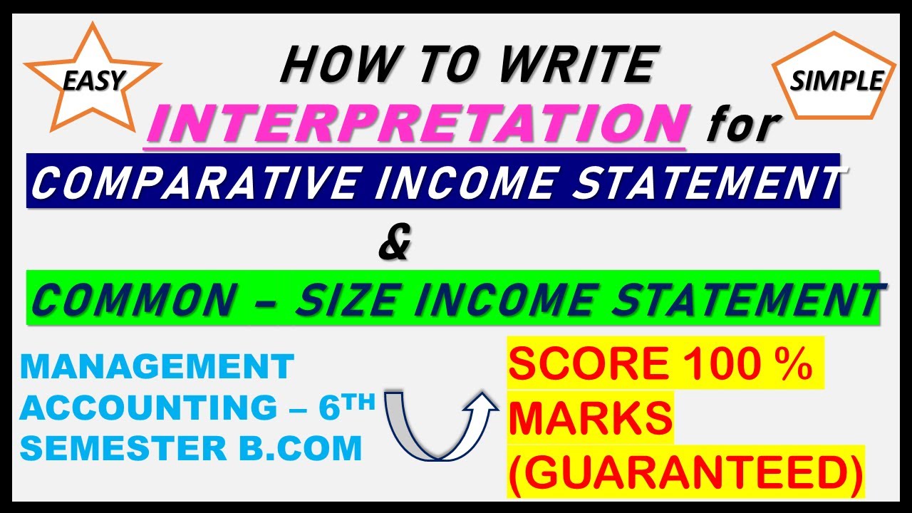 How to Write INTERPRETATION for Comparative Income Statement | Management Accounting | 6th Sem B.com