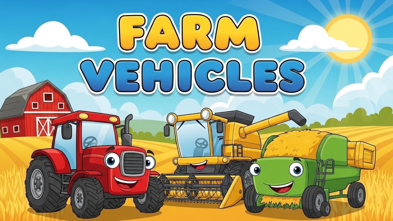 Farm Vehicles for Kids: Learn About Tractors, Harvesters & More! 🚜🌾 #farming #vehicles #Little