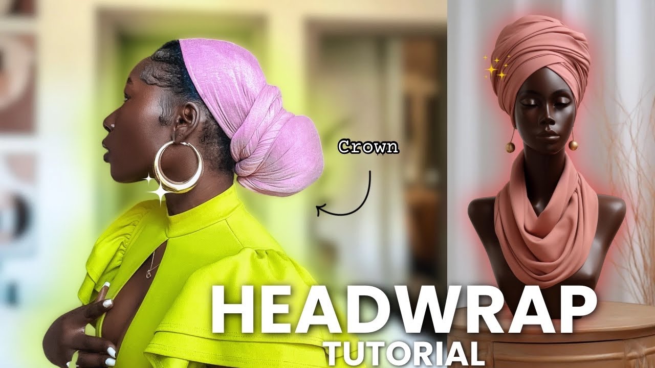 GRWM| Easy headwraps tutorial | Easy Natural Hair style| protective style | Kristline