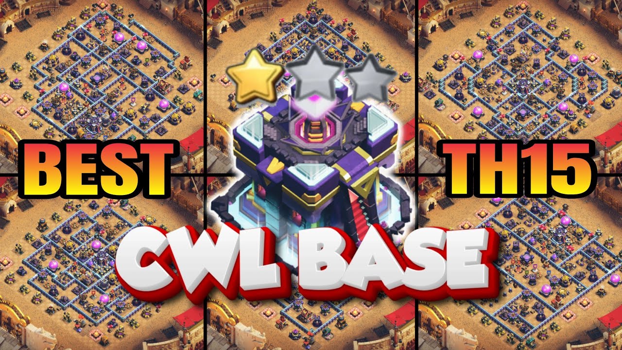 TOP-10 STRONG TH15 BEST FOR WAR / RANK BATTLE AND CWL BASE WITH LINKS || TH15 CWL ANTI 3 STAR