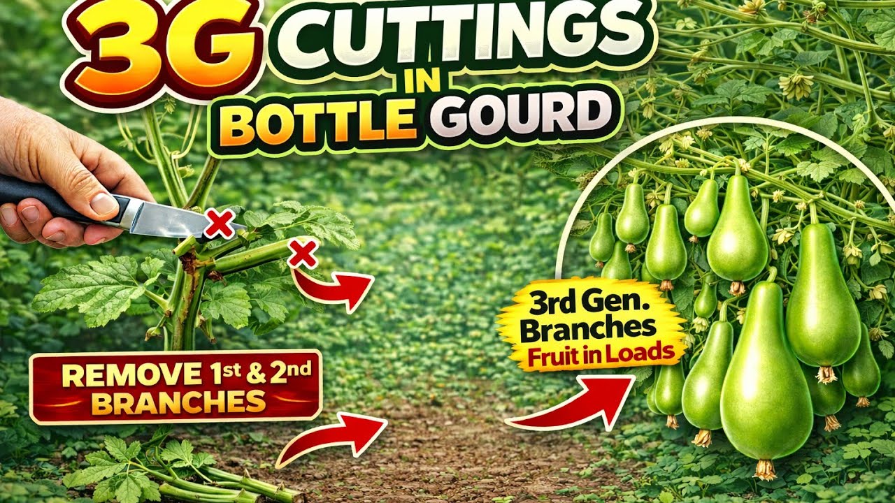 3G Cuttings - more fruiting in Bottle Gourd : 3G Cuttings দ্বাৰা পানী লাউৰ অধিক উৎপাদন