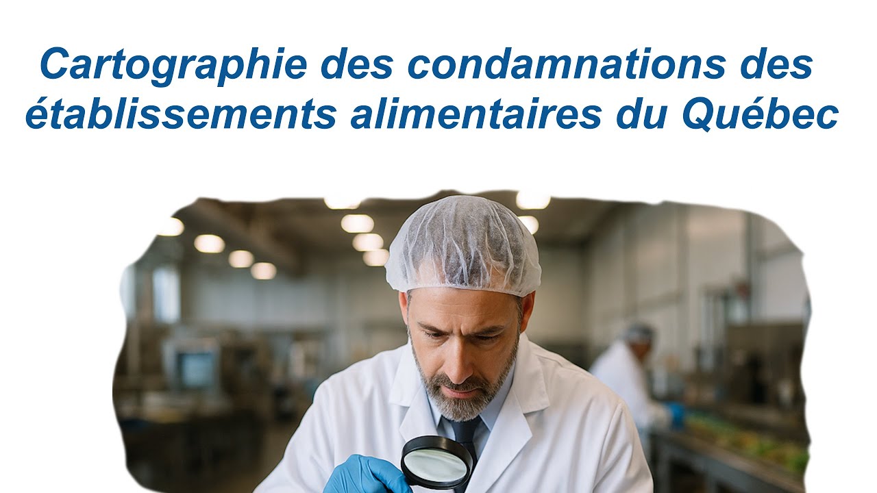 Cartographie des condamnations des établissements alimentaires du Québec