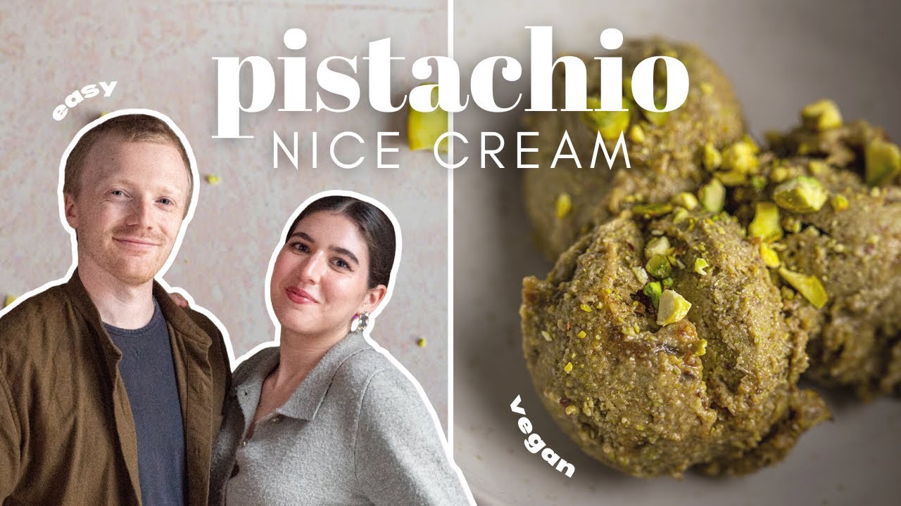 EASY Vegan Dessert Recipe - Dairy-Free Pistachio Nice Cream