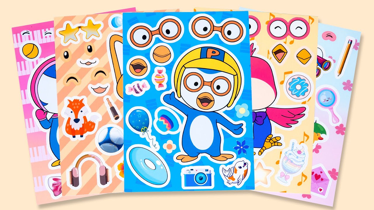 【癒しASMR】ポロロのかわいいステッカーを剥がす音🎧Pororo Sticker Peeling Relaxation