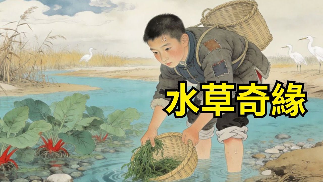 全家餓到啃樹皮！憨兒子竟把換糧的雞放生！老樵夫讓他撈水草，曬幹後竟是名貴藥材！藥鋪掌櫃跪求供貨！ #故事頻道#聽書#民間故事#説書#善有善報#爽文