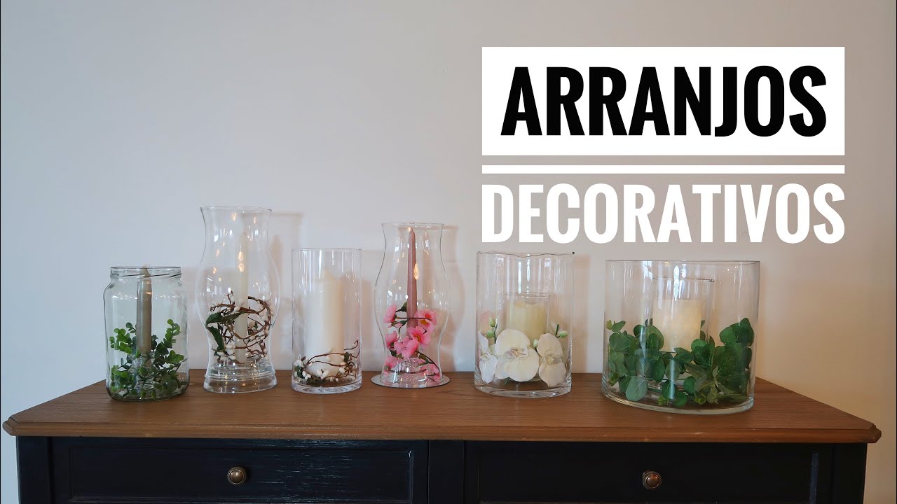 Arranjos decorativos com flores artificiais - muito fácil