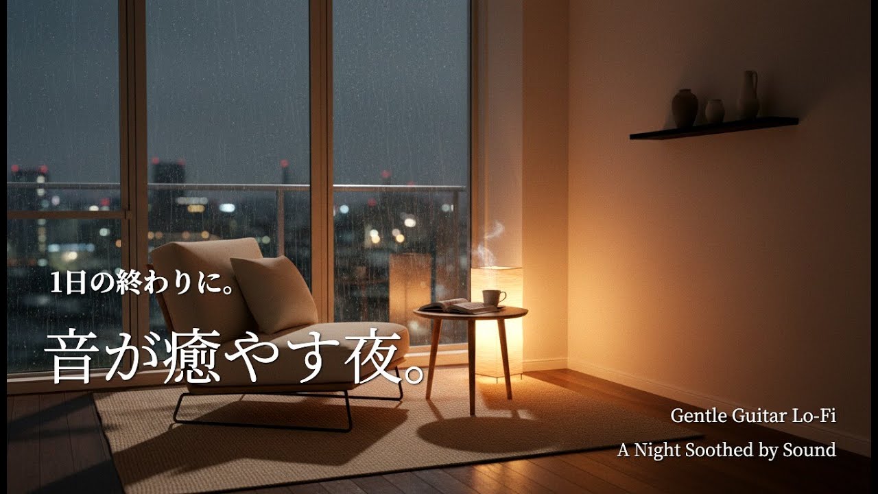 【夜の癒しBGM】1日の終わりに、夜に溶ける音。｜Melting into the Night – Gentle Guitar Lo-Fi 🌙🎵