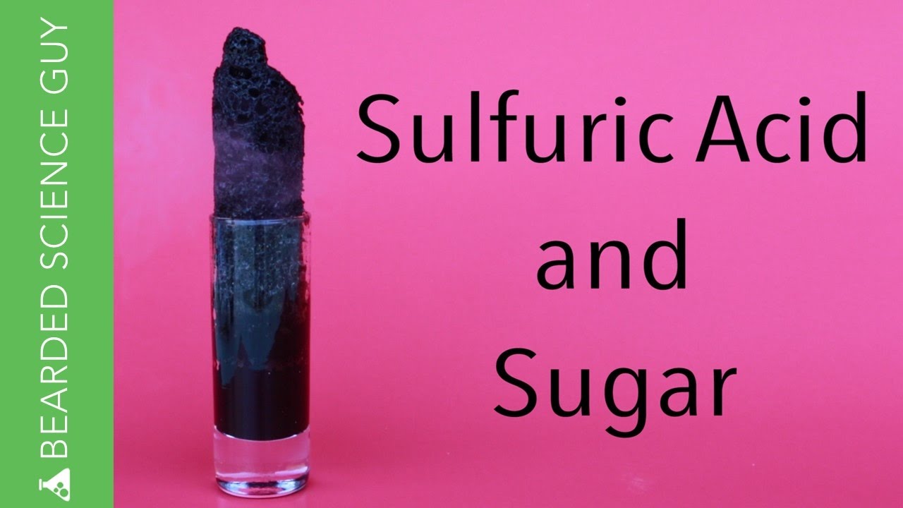 Sugar and Sulfuric Acid Dehydration Reaction Experiment (Chemistry)