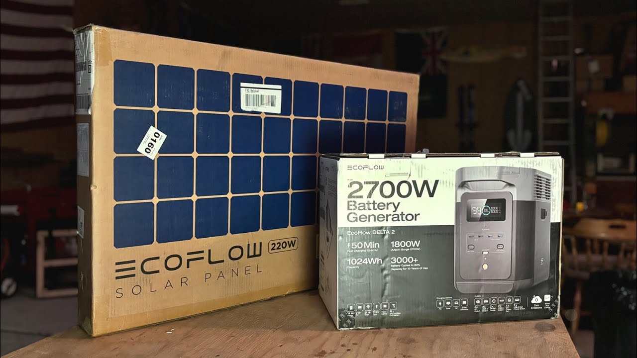 Аккумуляторный генератор EcoFlow Delta 2 и солнечная панель мощностью 220 Вт: распаковка.