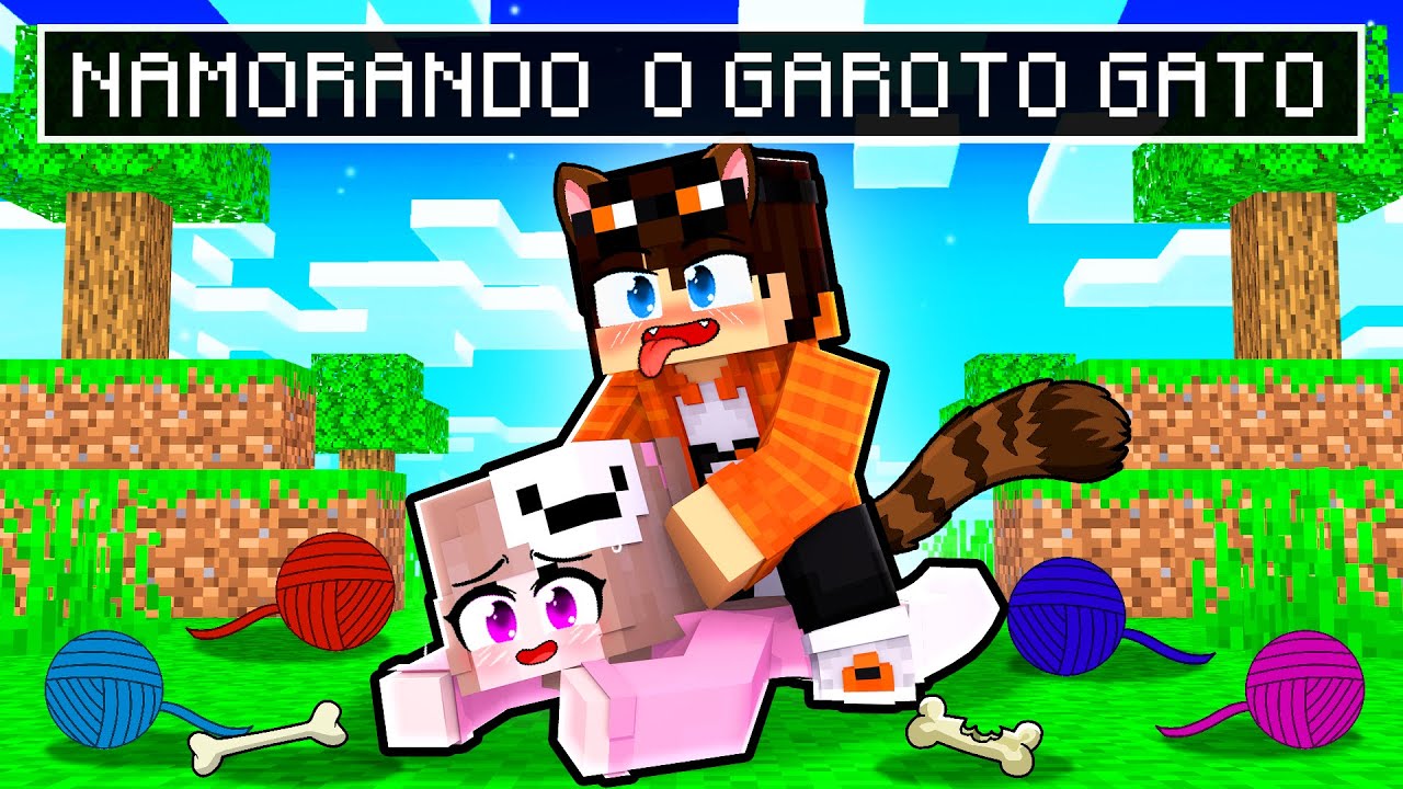 LAYSA está NAMORANDO o GAROTO GATO no MINECRAFT!