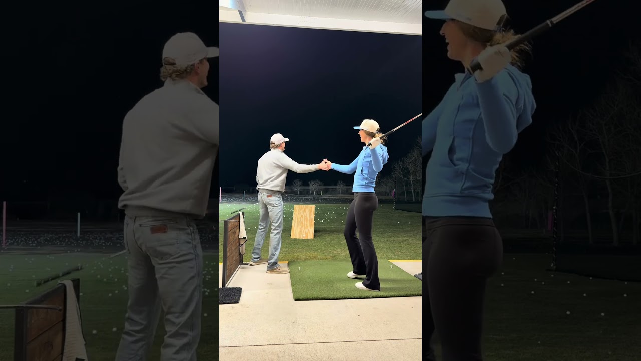 first try🤠 #golf #golfskill #golfswing #golftrickshot
