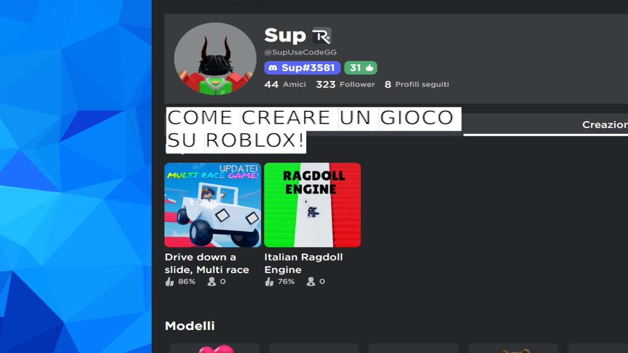 COME CREARE E PUBBLICARE UN GIOCO SU ROBLOX! 2022 TUTORIAL