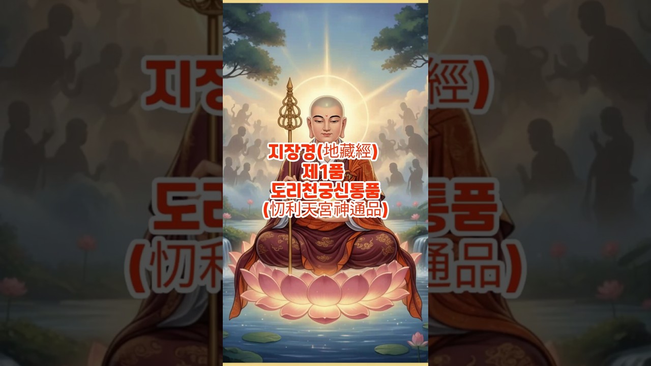 [부처님말씀]지장경(地藏經) 제1품 도리천궁신통품(忉利天宮神通品) | 어머니를 위한 설법, 지장보살의 첫 등장!           #부처님말씀 #명언 #자기수행 #지장경