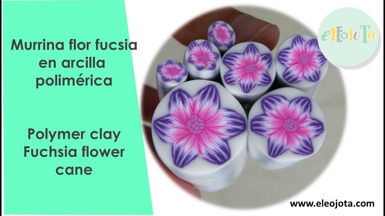 Murrina flor fucsia y violeta en arcilla polimérica | ELEOJOTA00 | TUTORIAL