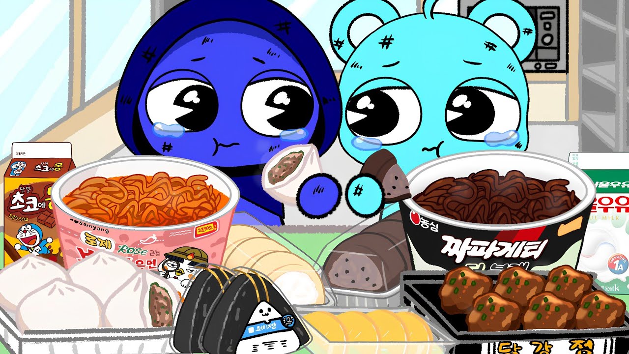 Incredibox Sprunki Jevin Sky Convenience store mukbang / Animation Mukbang/ Jiku 