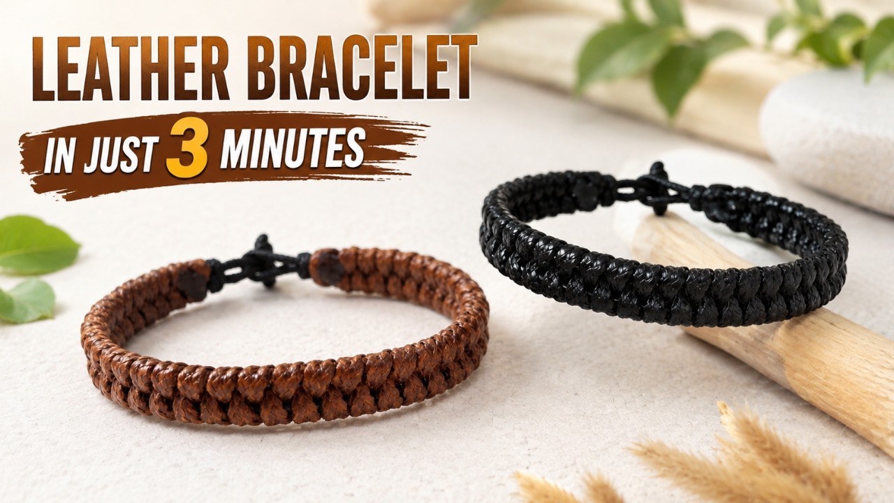 Learn to Make This Stylish Men&rsquo;s Leather Bracelet‼️ It&rsquo;s Easier Than You Think👌
