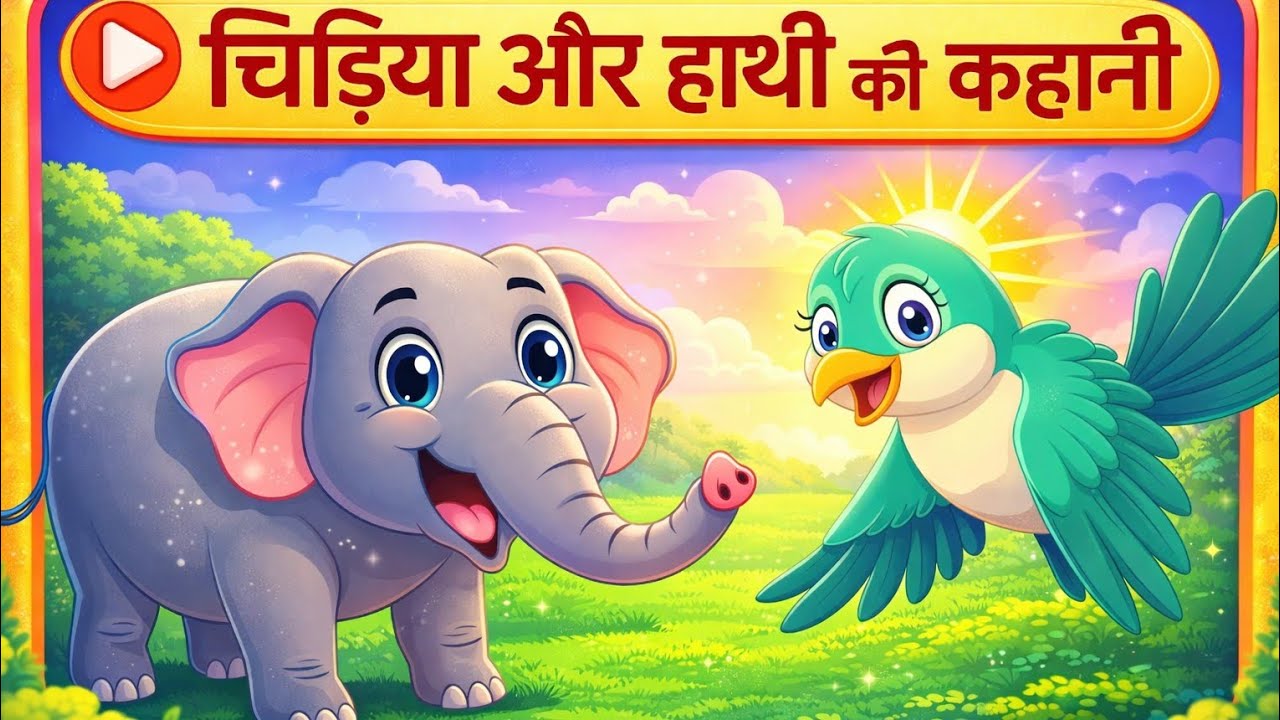 हाथी और चिड़िया की कहानी (हिंदी कहानी)Hathi aur chidiya ki kahani (Hindi moral story)
