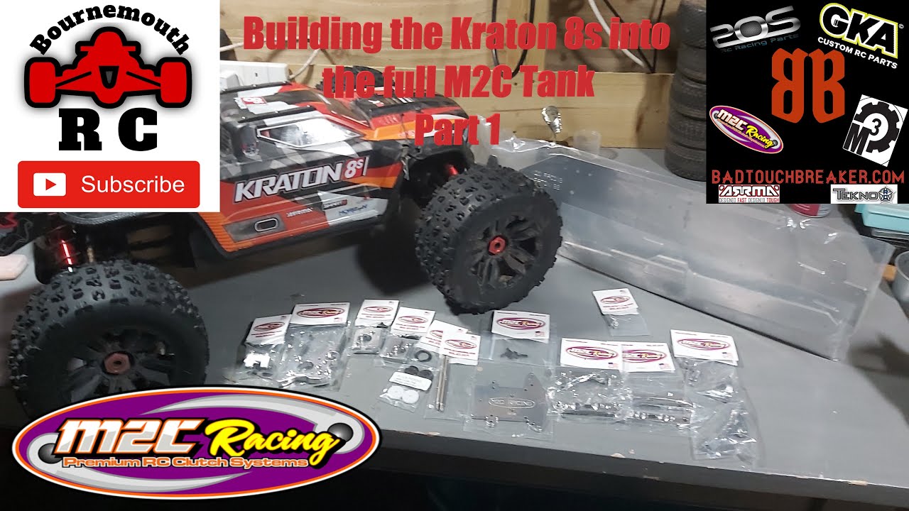 Building the Arrma Kraton 8s Full M2C Tank Build Part 1 (chassis and Rear end)