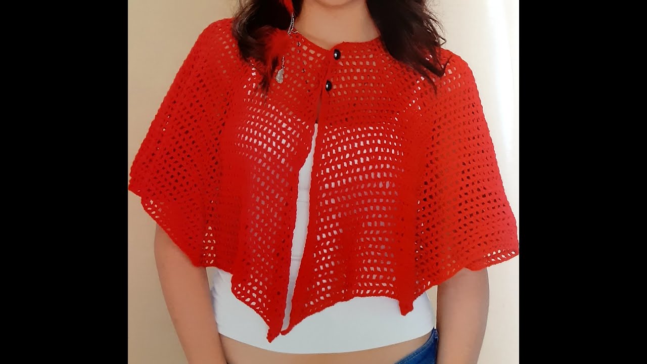 Capa tejida a crochet super facil de realizar