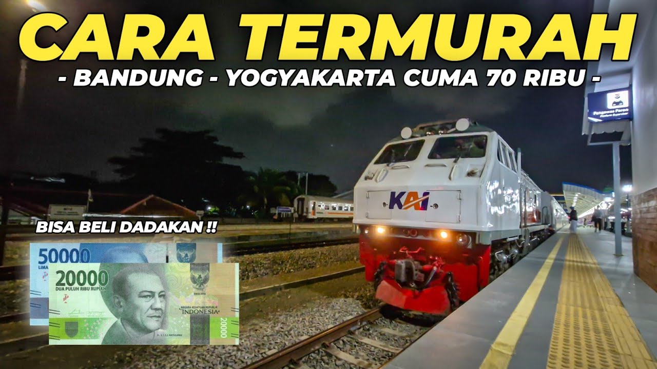 BANDUNG - JOGJA CUMA 70 RIBU!! BISA BERANGKAT DADAKAN | Naik KA Kutojaya Selatan sambung Prameks