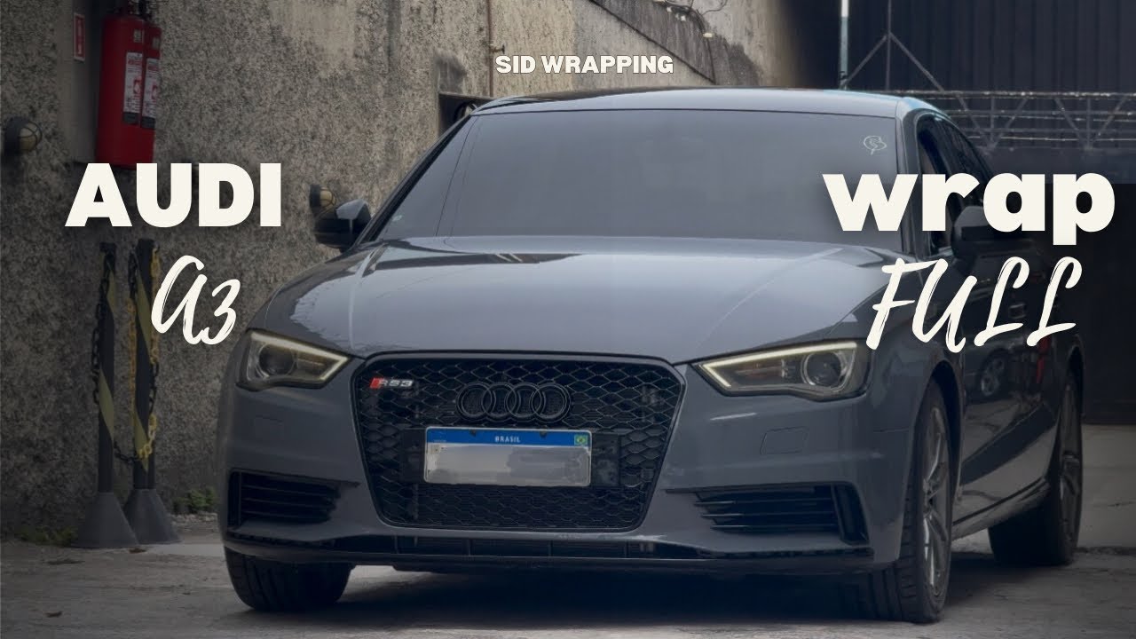 TRANSFORMEI um Audi A3 COMUM em CINZA BROOKLYN 😱 | Envelopamento Completo