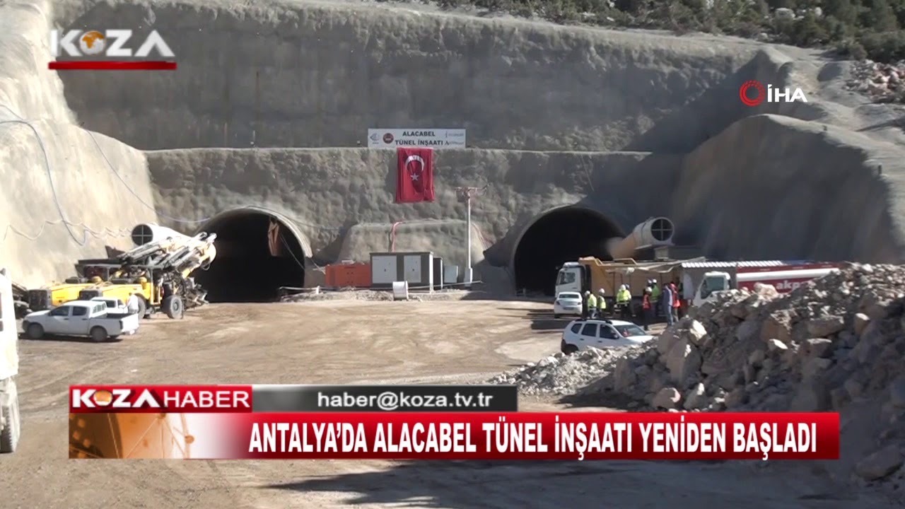 ANTALYA&rsquo;DA ALACABEL T&Uuml;NEL İNŞAATI YENİDEN BAŞLADI