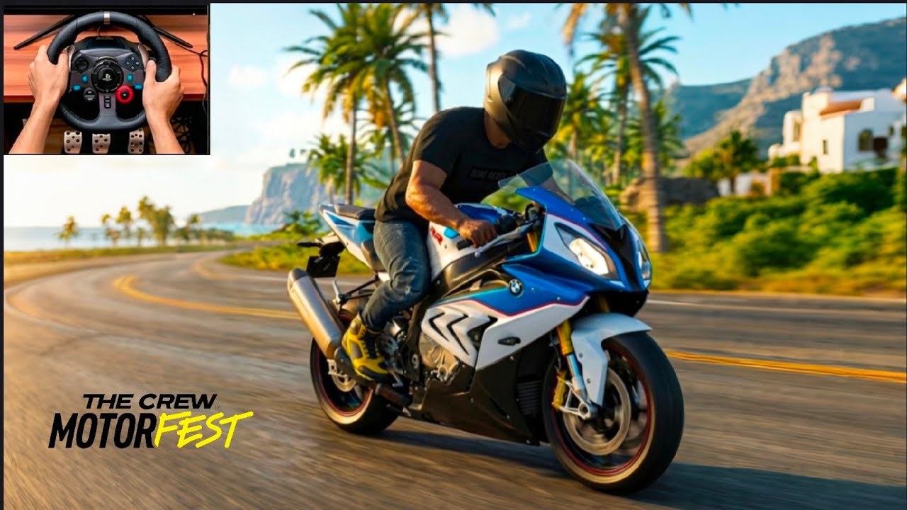 BMW S1000 RR |CREW MOTOFEST | STERING WHEEL GAMEPLAY
