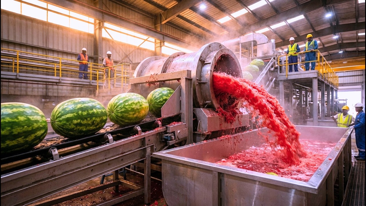 How Watermelon Juice Is Mass Produced – The Complete Industrial Process