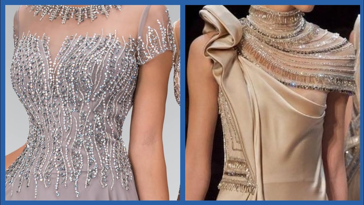 Gorgeous and Stylish Party Wear Dresses with Beads Work