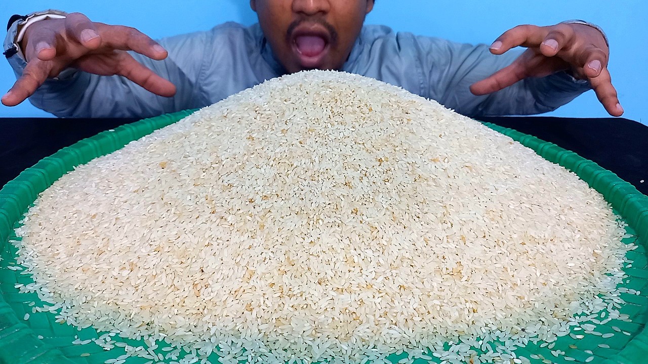 4KG HARD RAW RICE EATING CHALLENGE | CHAWAL EATING | RAW RICE EATING ASMR | RAW RICE EATING