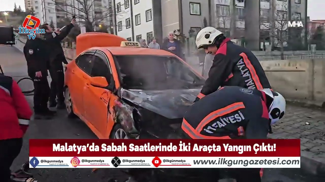 Malatya’da Sabah Saatlerinde İki Araçta Yangın