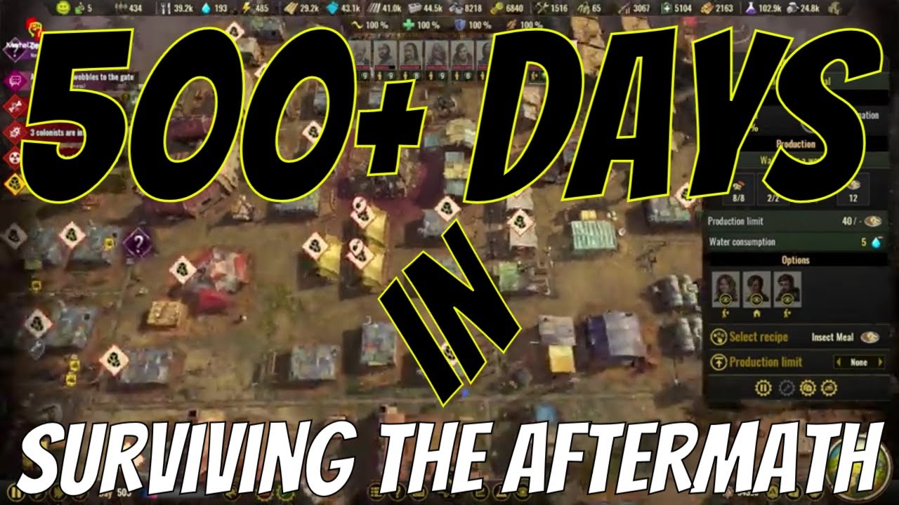 BEST STRATEGY GAME - Completed 500 days | Surviving the Aftermath Gameplay