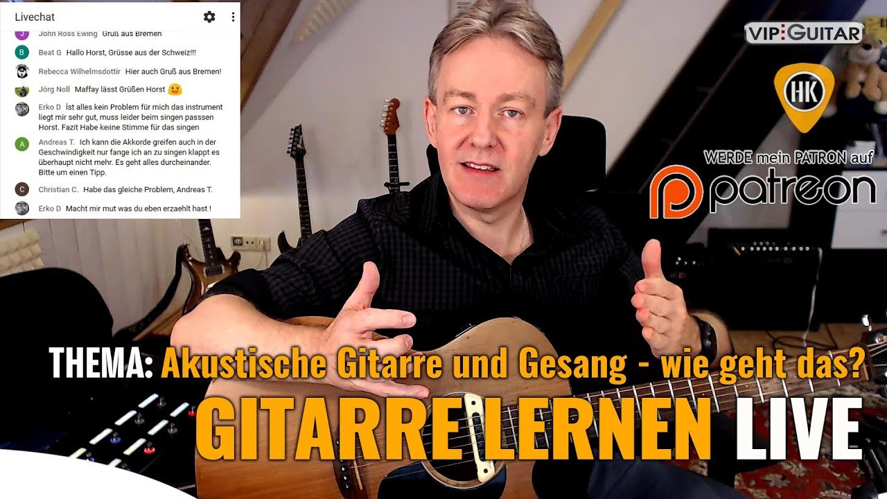 Akustische Gitarre und Gesang - wie geht das eigentlich?  Was können, wie üben