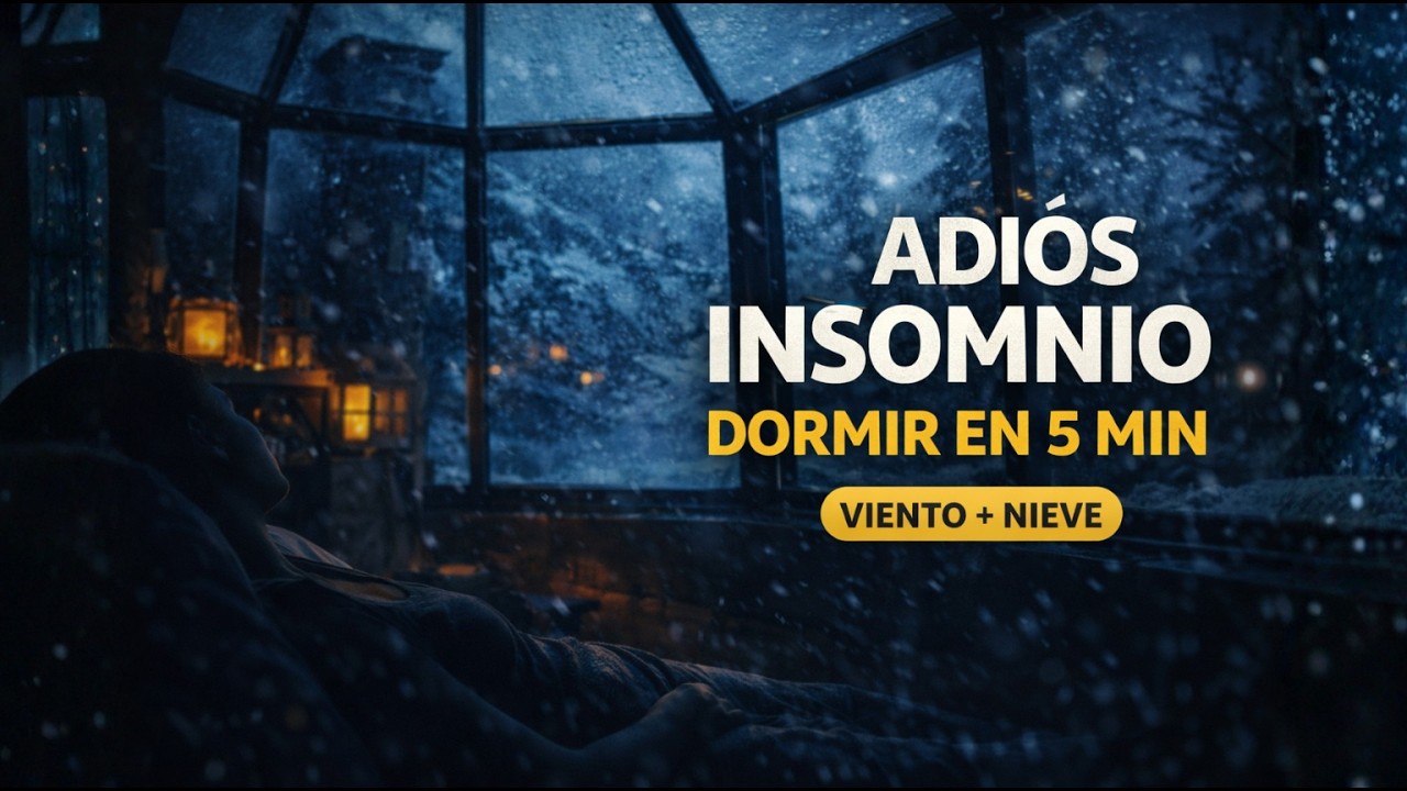 DUERME EN 5 MINUTOS: Refugio en la Tormenta de Nieve (Sonido Viento y Fuego) ❄️🔥