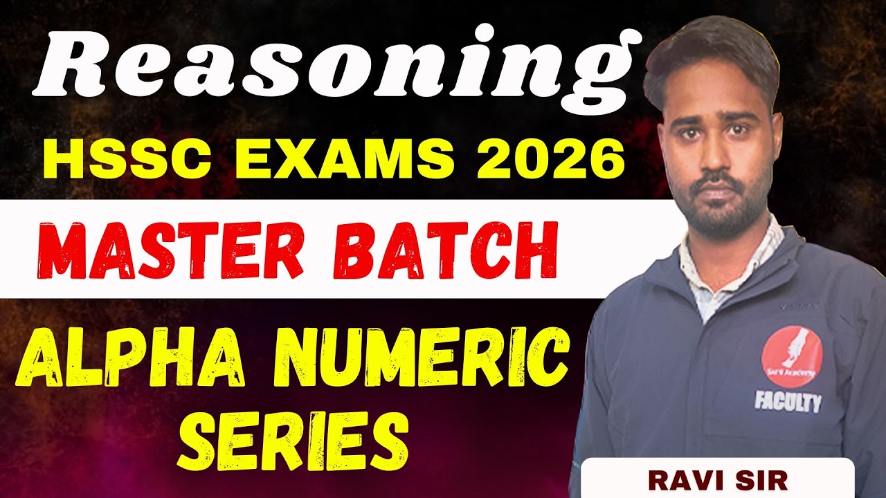 LOGICAL ORDER | HSSC EXAMS 2026 | REASONING BY RAVI SIR |  #hssccet2026 #hsscexams