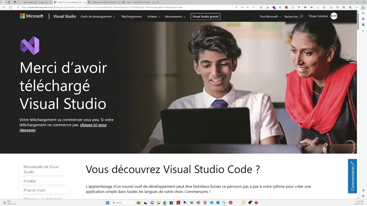 Comment télécharger et installer e Visual Studio 2022 dans Windows - ep2