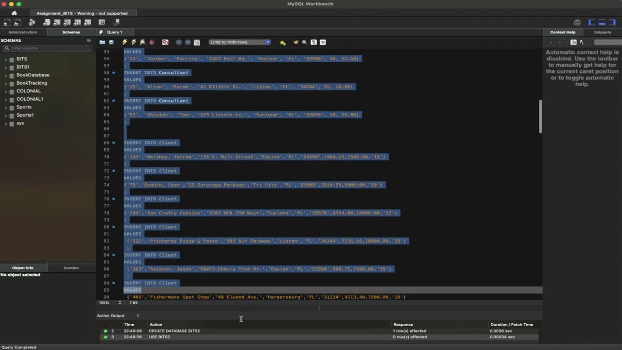 BITS database