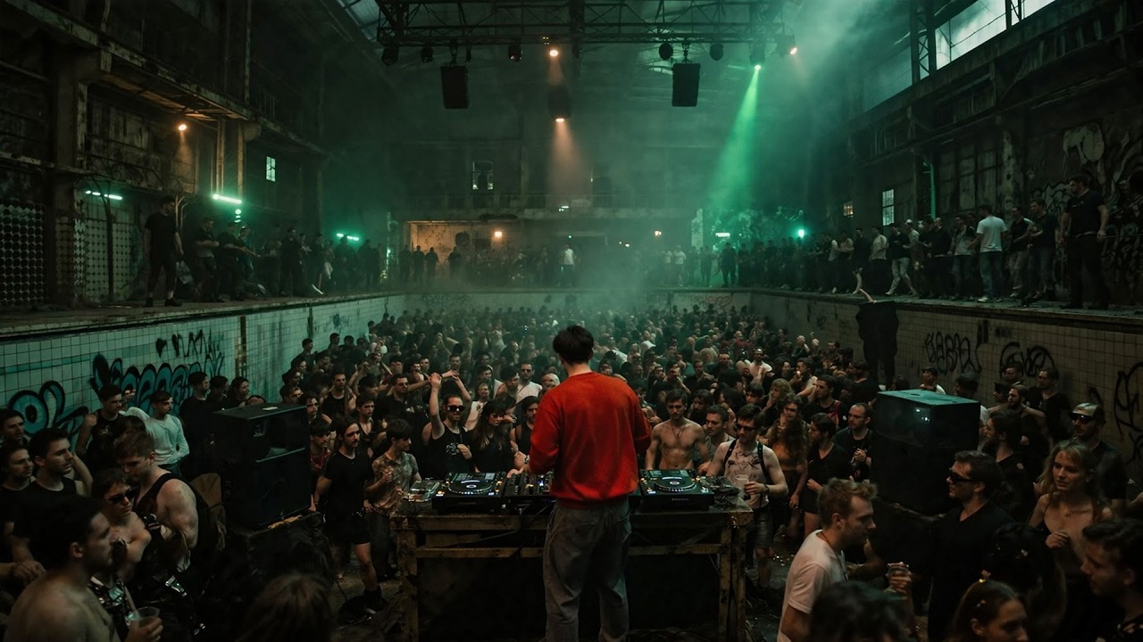 Illegal Rave in Old Swimming Pool