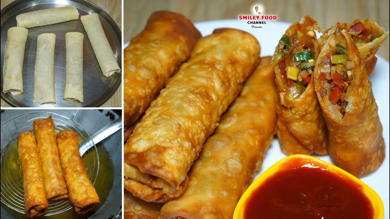 कीमे के रोल तो रमजान में बहोत खाये आज स्प्रिंग रोल बनाकर देखे | Veg Spring Roll Recipe | Smiley Food