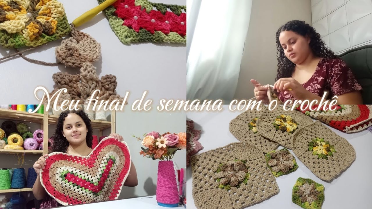 🧶UM final de semana comigo com o CROCHÊ #croche #vlogcomigo #finaldesemana 