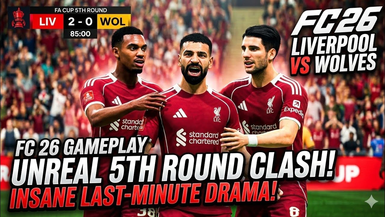 Wolves vs Liverpool | FA Cup 5th Round! | EA SPORTS FC 26 Gameplay [4K60]