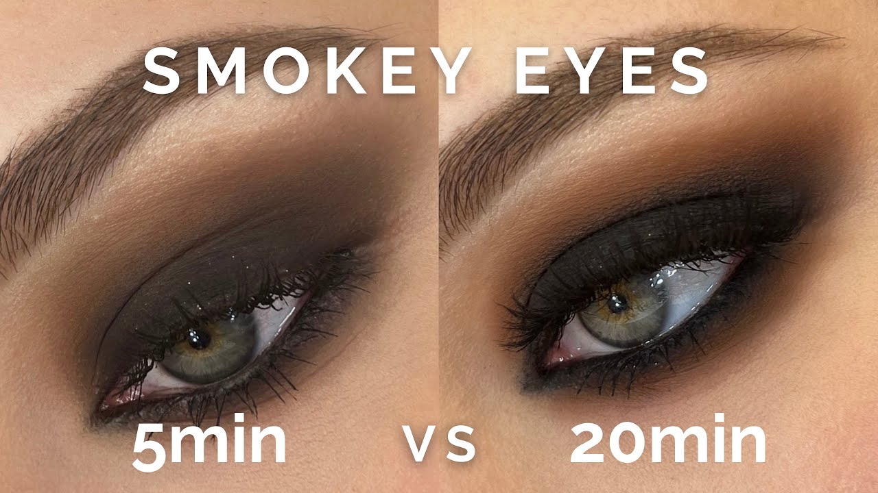 SMOKEY EYES hecho en 5min Vs 20min ¿HAY DIFERENCIAS? ✔️ | Melina Quiroga Makeup