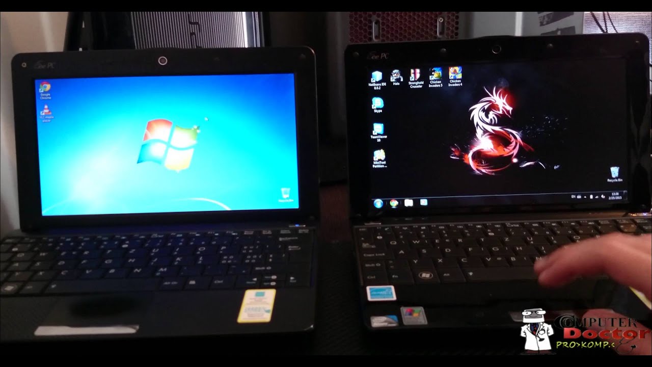 Comparison Asus Eee PC 1005HA vs. Asus Eee PC R101D
