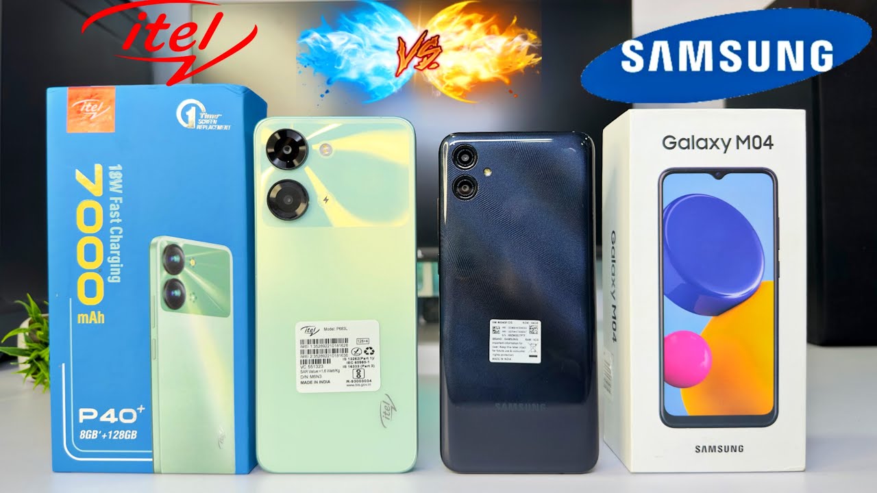 itel P40 Plus 🆚 Samsung Galaxy M04 ⚡ Unboxing ⚡ comparison ⚡ camera ⚡ price ⚡ full Details