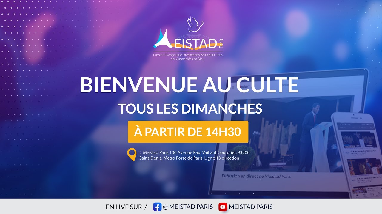 CULTE MEISTAD PARIS - DIMANCHE 25/01/26 - Pasteur ADOU Alain