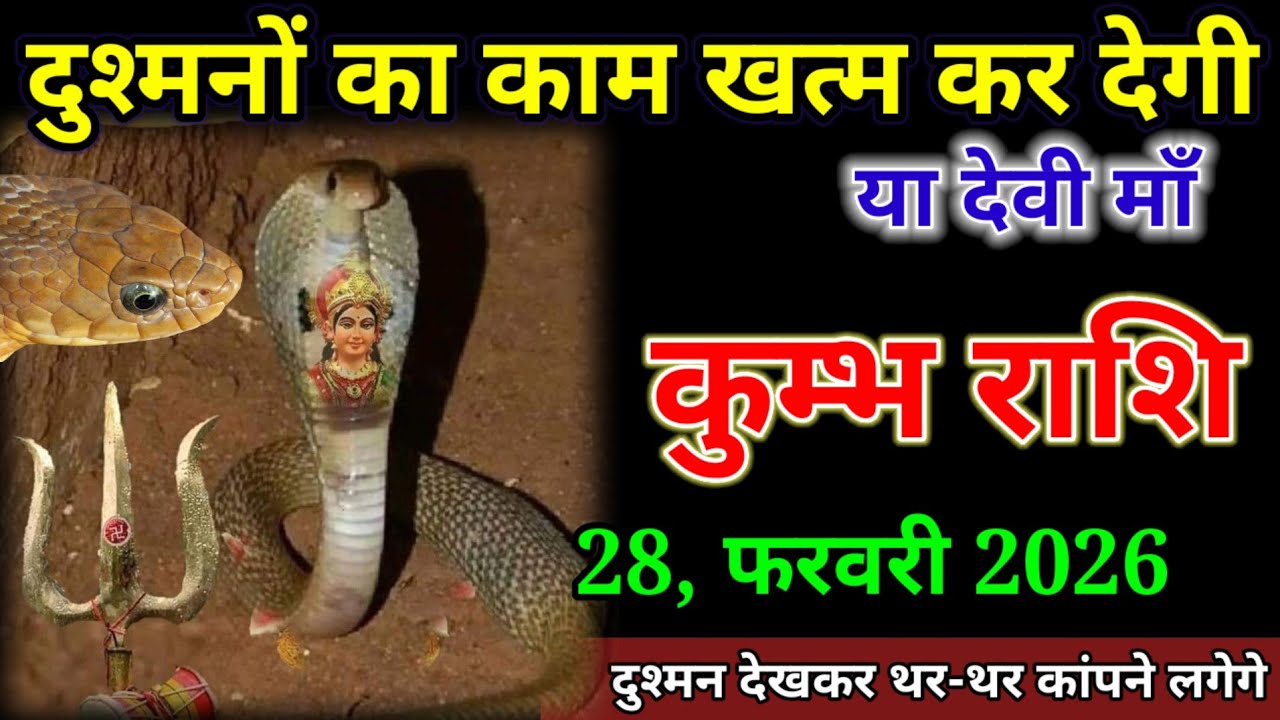 कुम्भ राशि वाले 3, 4 फरवरी 2026 दुश्मनों का काम खत्म कर देगी या देवी माँ। Kumbh Rashi 