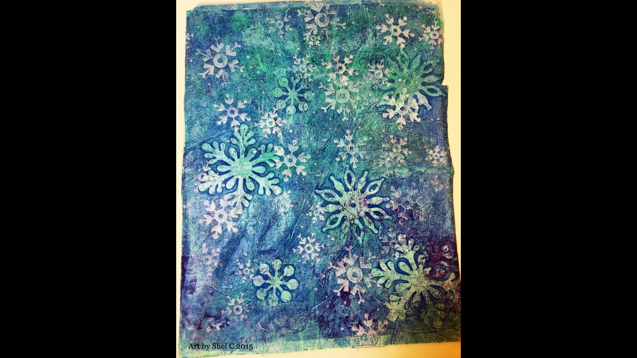Gelli Printing on Deli Paper - Part 1 of Christmas Cards